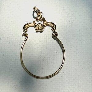 VINTAGE 14K SOLID GOLD - Charm Holder
